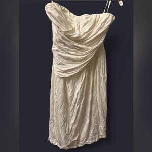 Express White Strapless Mini Dress